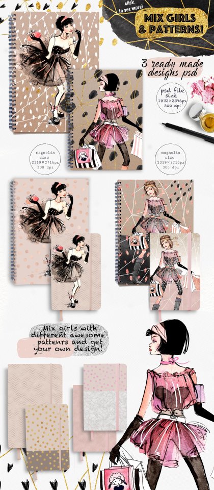 Botanica - watercolor set - Illustrations - 1