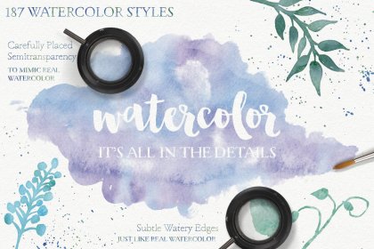 Botanica - watercolor set - Illustrations - 1
