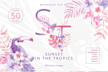 Botanica - watercolor set - Illustrations - 1