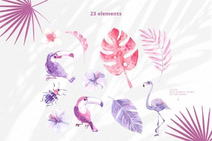 Botanica - watercolor set - Illustrations - 1