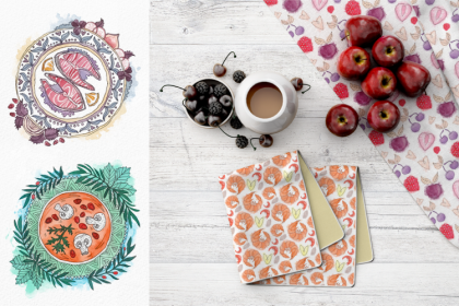Botanica - watercolor set - Illustrations - 1