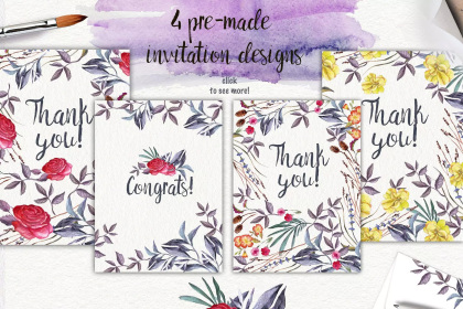 Botanica - watercolor set - Illustrations - 1