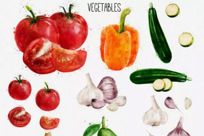 Botanica - watercolor set - Illustrations - 1