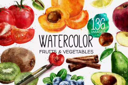 Botanica - watercolor set - Illustrations - 1
