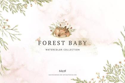 Botanica - watercolor set - Illustrations - 1