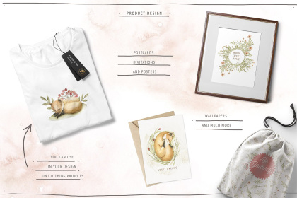 Botanica - watercolor set - Illustrations - 1