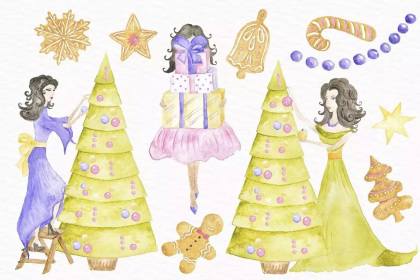 Botanica - watercolor set - Illustrations - 1