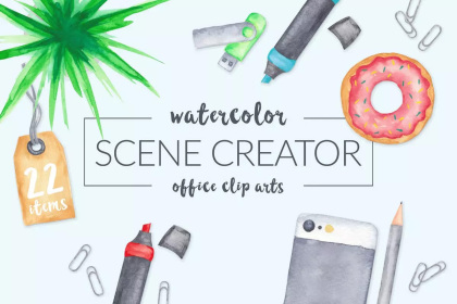 Botanica - watercolor set - Illustrations - 1