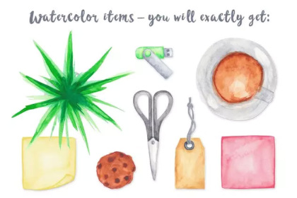 Botanica - watercolor set - Illustrations - 1