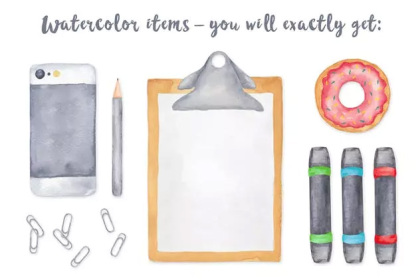 Botanica - watercolor set - Illustrations - 1