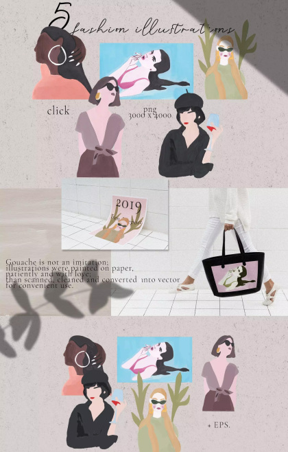 Botanica - watercolor set - Illustrations - 1