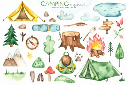 Botanica - watercolor set - Illustrations - 1