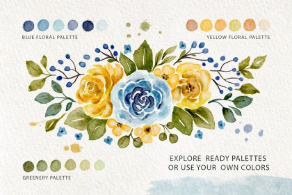 Botanica - watercolor set - Illustrations - 1