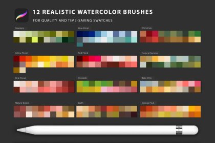 Botanica - watercolor set - Illustrations - 1